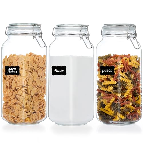 Glass Jars with Airtight Clamp Lids
